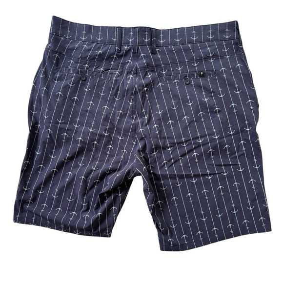 Trunks 40x9.5 Blue Anchors Poly‎ Stretch Men's Performance Chino Shorts - Picture 3 of 9